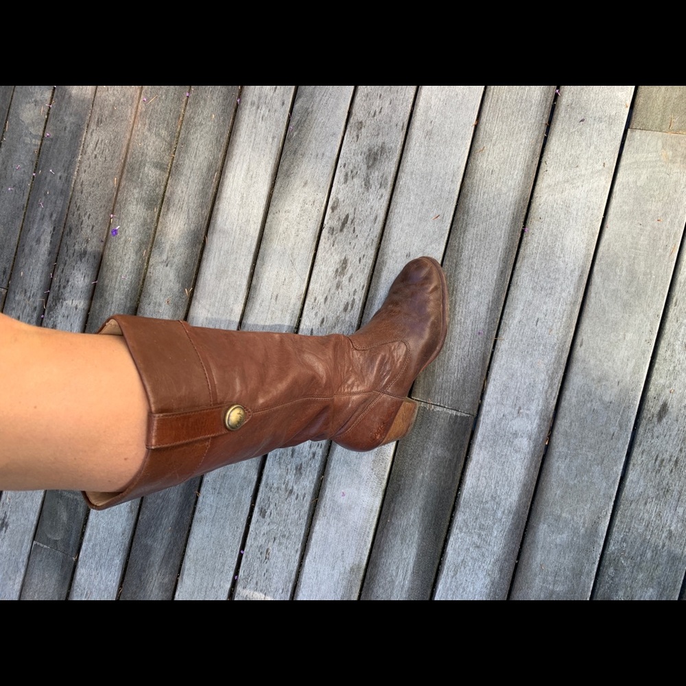 Coach leather boots